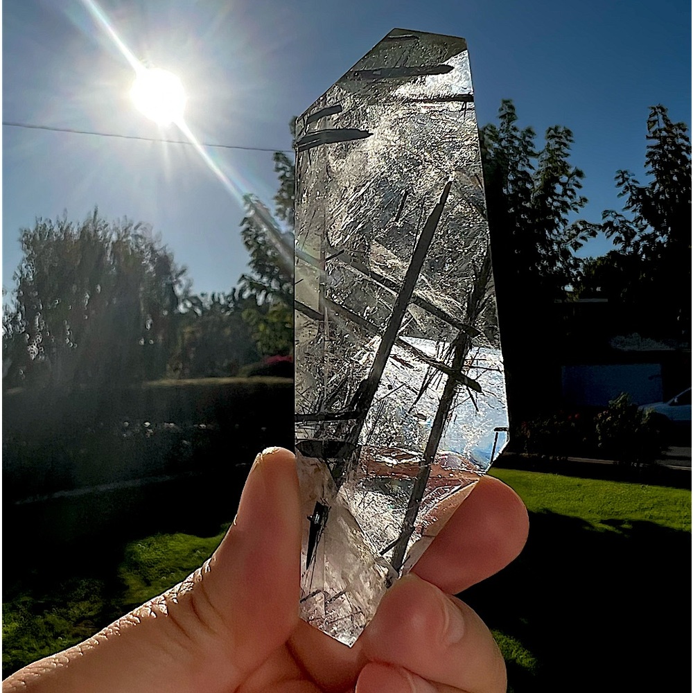 Clear Quartz With Black Tourmaline Free Form